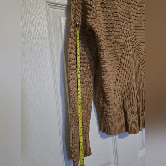 Tan Ribbed Knit Sweater - Picture 1 of 4